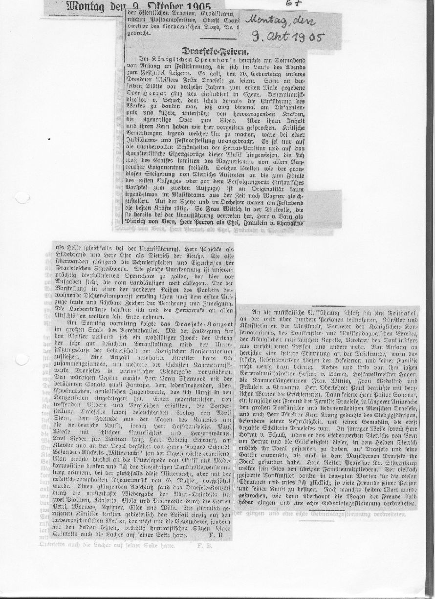 Dresden: Oper Herrat (Konzert im Vereinshaus, 9 Okt 1905) 