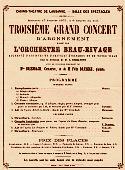 Concert Program, January 1875 Lausanne. Felix Draeseke composer and pianist. Click for larger version