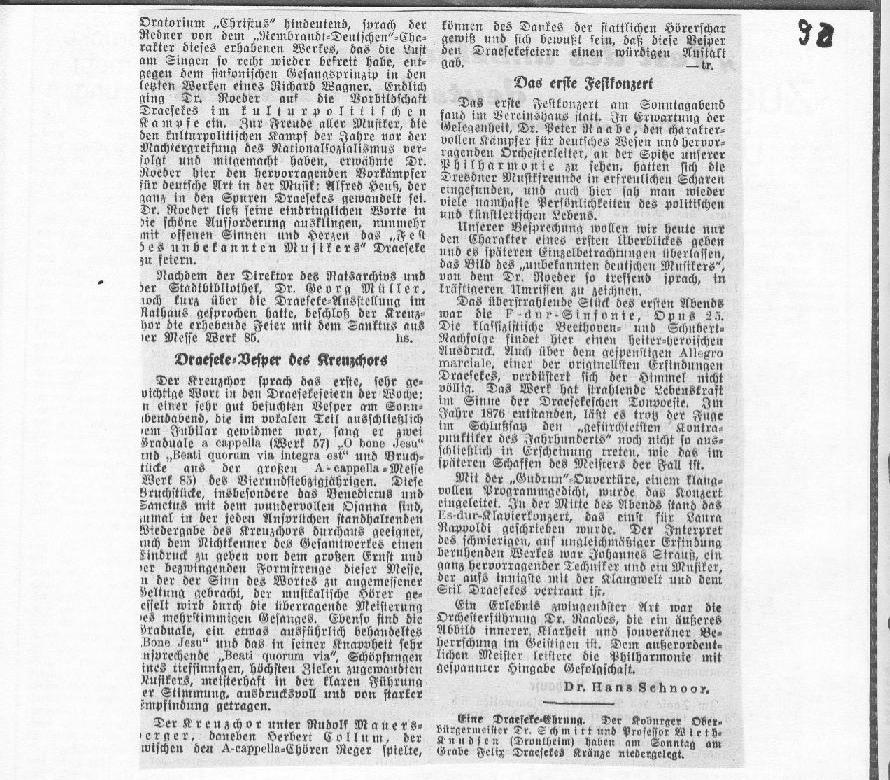 Draeseke-Feier-Woche in Dresden (Dresden, 10-24 Nov 1935)