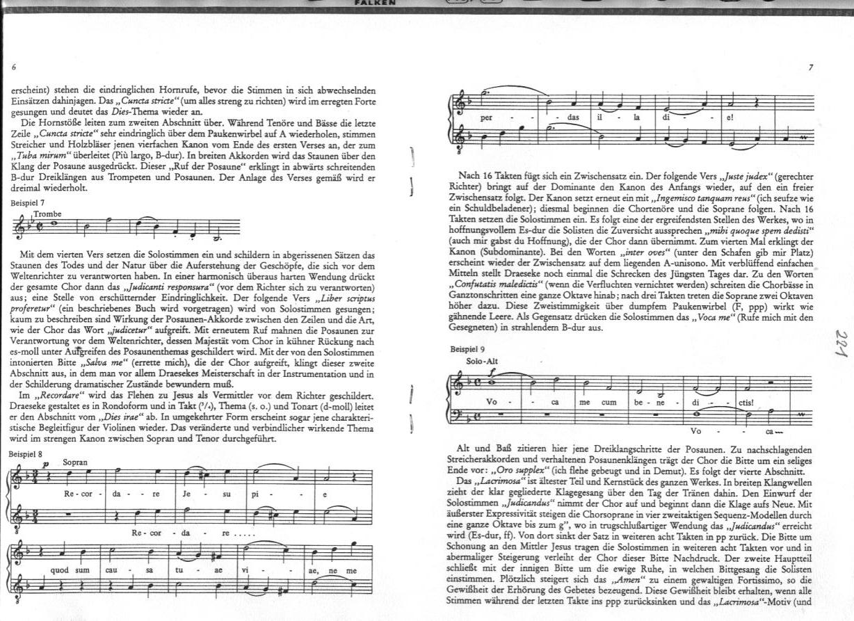 Felix Draeseke: Requiem h-moll, op. 22, Udo-R. Follert, Collegium Instrumentale Köln, Altenberg 1982