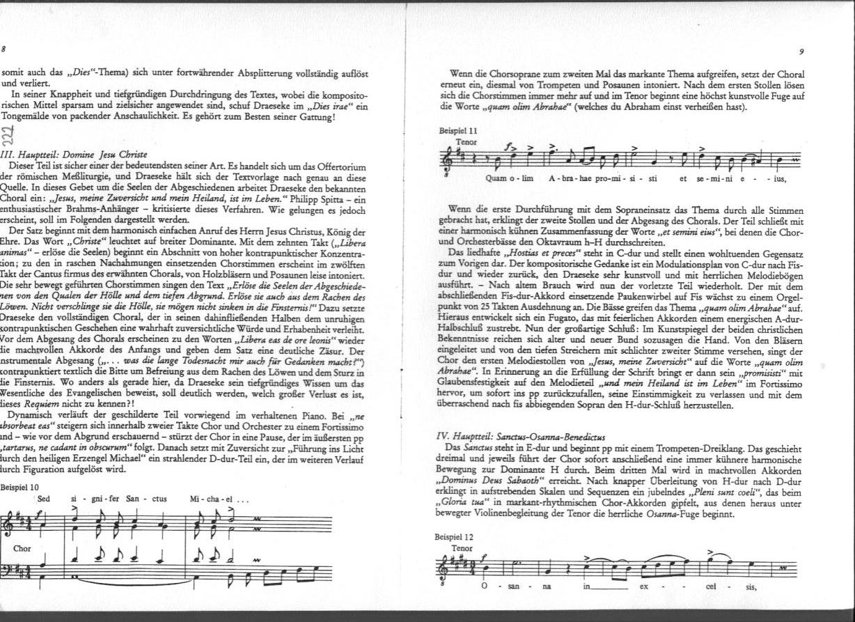 Felix Draeseke: Requiem h-moll, op. 22, Udo-R. Follert, Collegium Instrumentale Köln, Altenberg 1982