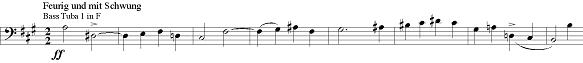 Example 1: Jubel-Ouvertüre : rehearsal no. 3